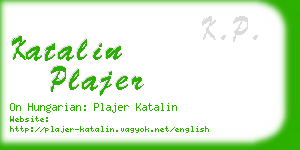 katalin plajer business card